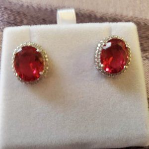 Beautiful Ruby and Diamond earrings.